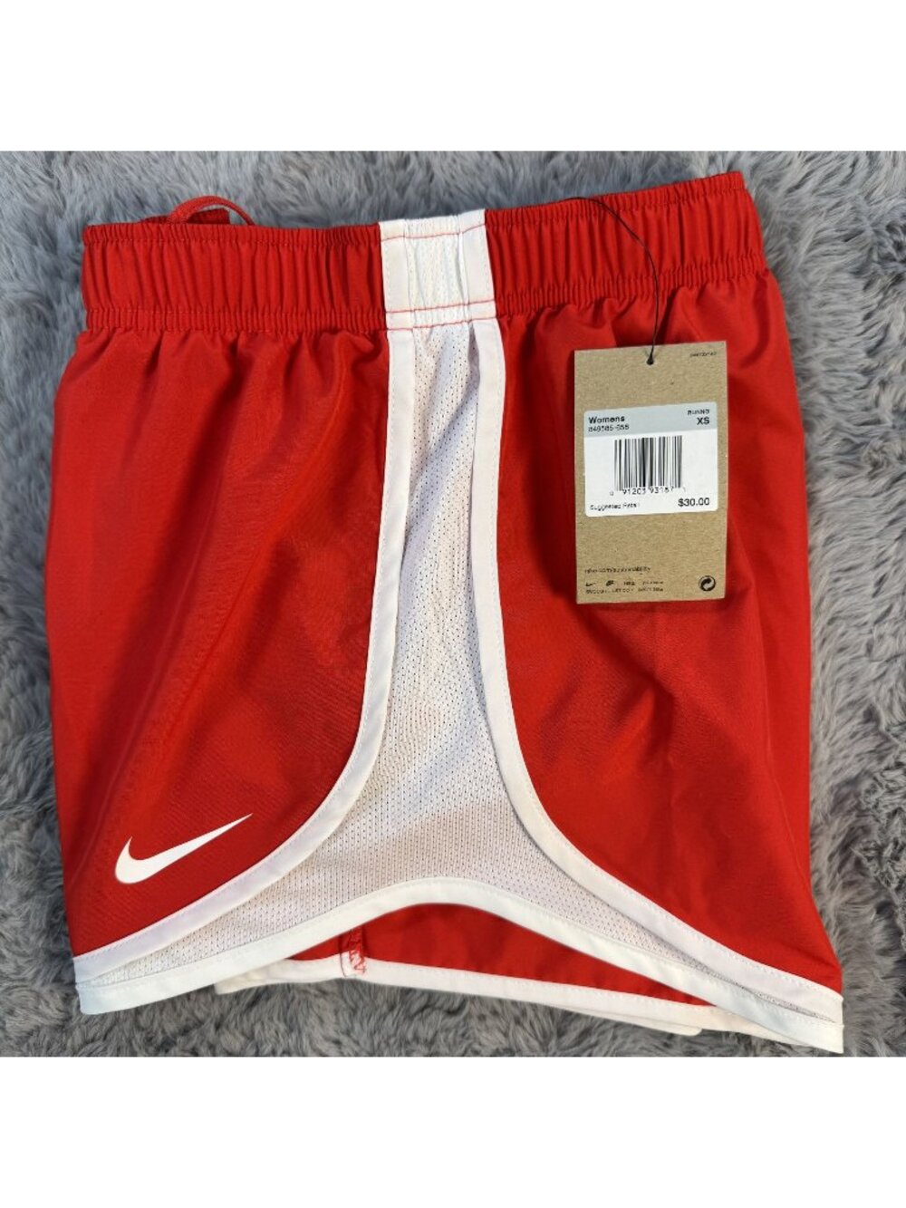 NEW Nike Womens Red White Running Shorts XS USA Wrestling Logo